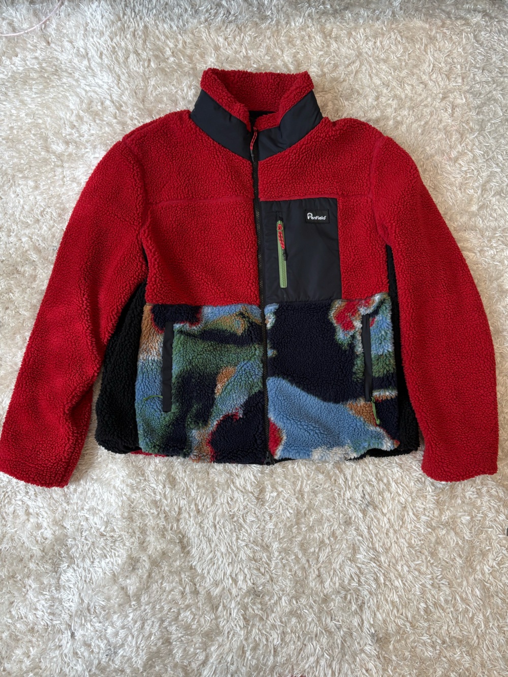 Men’s Penfield Mattawa Polar Fleece Jacket Chili Red, Blue, Green, Brown, White